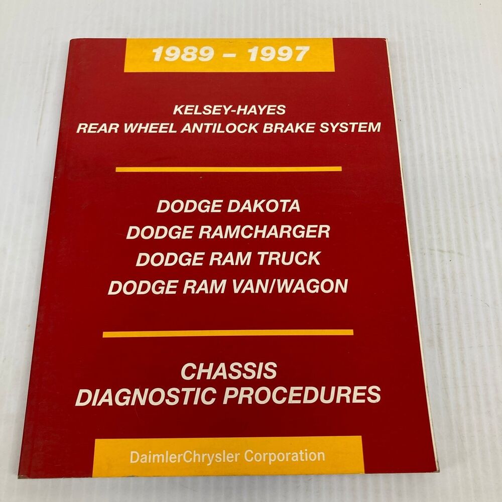 Dodge Dakota Ram Van Truck Chassis Diagnostic Procedures 1989-1997